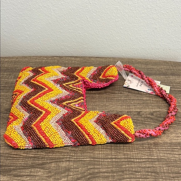 Boho Beaded Bag 🧡💛🤎 - Picture 3 of 11